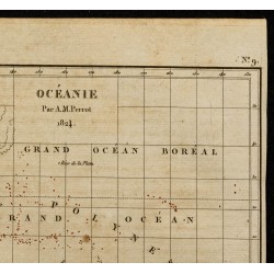 Gravure de 1826 - Carte de l'Océanie - 3