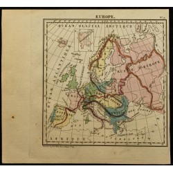 Gravure de 1826 - Carte de l'Europe - 1