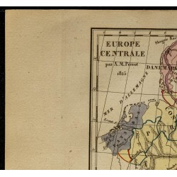 Gravure de 1826 - Carte de l'Europe centrale - 2
