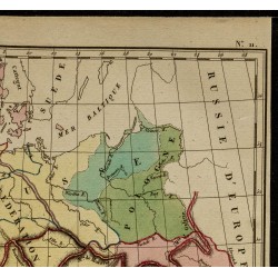 Gravure de 1826 - Carte de l'Europe centrale - 3