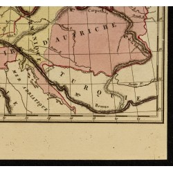 Gravure de 1826 - Carte de l'Europe centrale - 5