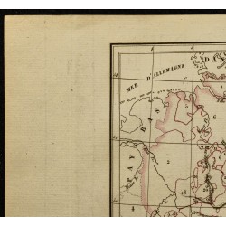 Gravure de 1826 - Carte de l'Allemagne - 2