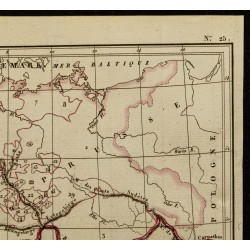 Gravure de 1826 - Carte de l'Allemagne - 3