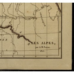 Gravure de 1826 - Carte des Alpes - 5