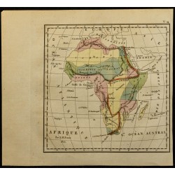 Gravure de 1826 - Carte de l'Afrique - 1