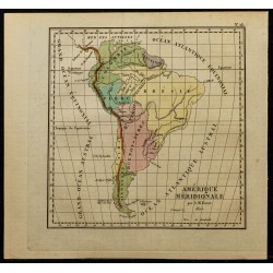Gravure de 1826 - Carte de l'Amérique du sud - 1