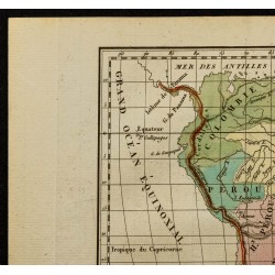 Gravure de 1826 - Carte de l'Amérique du sud - 2