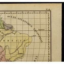 Gravure de 1826 - Carte de l'Amérique du sud - 3