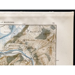 Gravure de 1880 - Carte du débouché de la Maurienne - 3