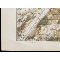 Gravure de 1880 - Carte du débouché de la Maurienne - 4
