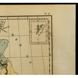 Gravure de 1826 - Carte des Îles britanniques - 3