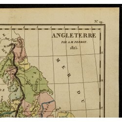 Gravure de 1826 - Carte de l'Angleterre - 3
