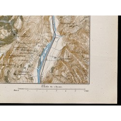 Gravure de 1880 - Carte du débouché de la Maurienne - 5