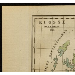 Gravure de 1826 - Carte de l'Écosse - 2