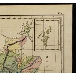 Gravure de 1826 - Carte de l'Écosse - 3