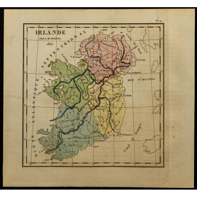Carte vintage de l'Irlande | Décoration d'intérieur irlandaise | Téléchargement numérique | 585