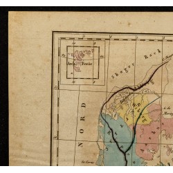 Gravure de 1826 - Carte du Danemark - 2