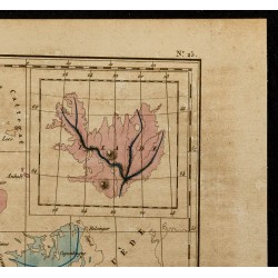 Gravure de 1826 - Carte du Danemark - 3