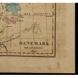 Gravure de 1826 - Carte du Danemark - 5