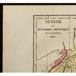 Gravure de 1826 - Carte de la Suisse - 2