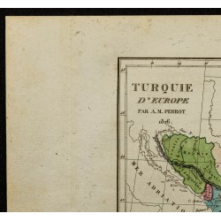 Gravure de 1826 - Carte de la Turquie d'Europe - 2
