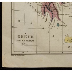 Gravure de 1826 - Carte de la Grèce - 4