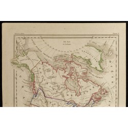 Gravure de 1855ca - Carte de l'Amérique du nord - 2