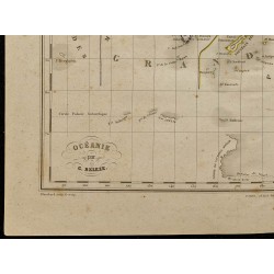 Gravure de 1855ca - Carte de l'Océanie - 4