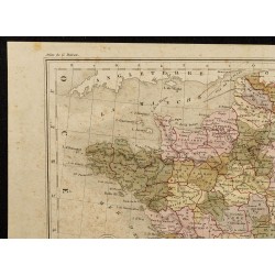 Gravure de 1855ca - Carte de France - 2