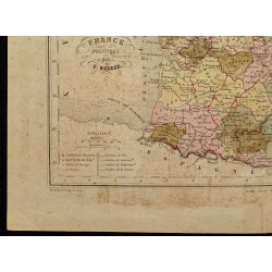 Gravure de 1855ca - Carte de France - 4