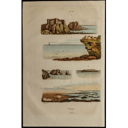 Gravure de 1839 - Plages et rivages - 1