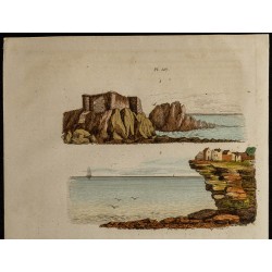 Gravure de 1839 - Plages et rivages - 2