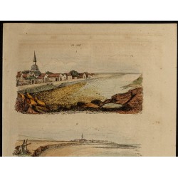 Gravure de 1839 - Plages et rivages maritimes - 2