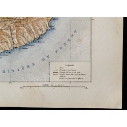Gravure de 1880 - Carte du Comté de Nice & Alpes Maritimes - 5