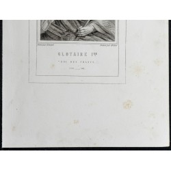 Gravure de 1855 - Portrait de Clotaire Ier - 3