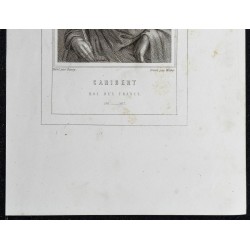 Gravure de 1855 - Portrait de Caribert Ier - 3