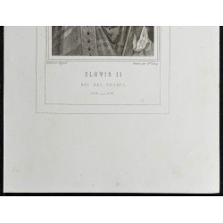 Gravure de 1855 - Portrait de Clovis II - 3