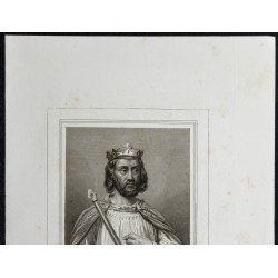Gravure de 1855 - Portrait de Clotaire III - 2