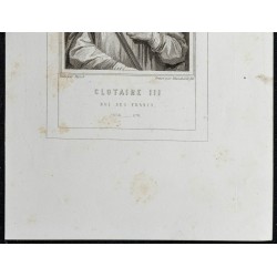Gravure de 1855 - Portrait de Clotaire III - 3