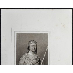 Gravure de 1855 - Portrait de Clovis III - 2