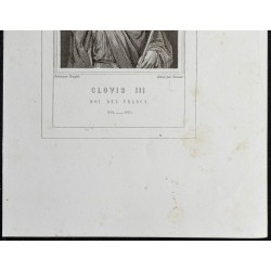 Gravure de 1855 - Portrait de Clovis III - 3