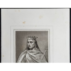 Gravure de 1855 - Portrait de Chilpéric II - 2
