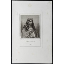 Gravure de 1855 - Portrait de Childéric III - 1