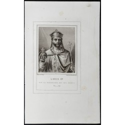 Gravure de 1855 - Portrait de Louis Ier - 1