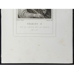 Gravure de 1855 - Portrait de Charles II - 3