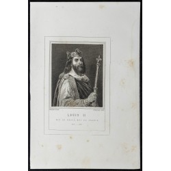 Gravure de 1855 - Portrait de Louis II - 1