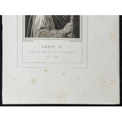 Gravure de 1855 - Portrait de Louis II - 3