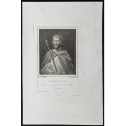 Gravure de 1855 - Portrait de Charles III - 1