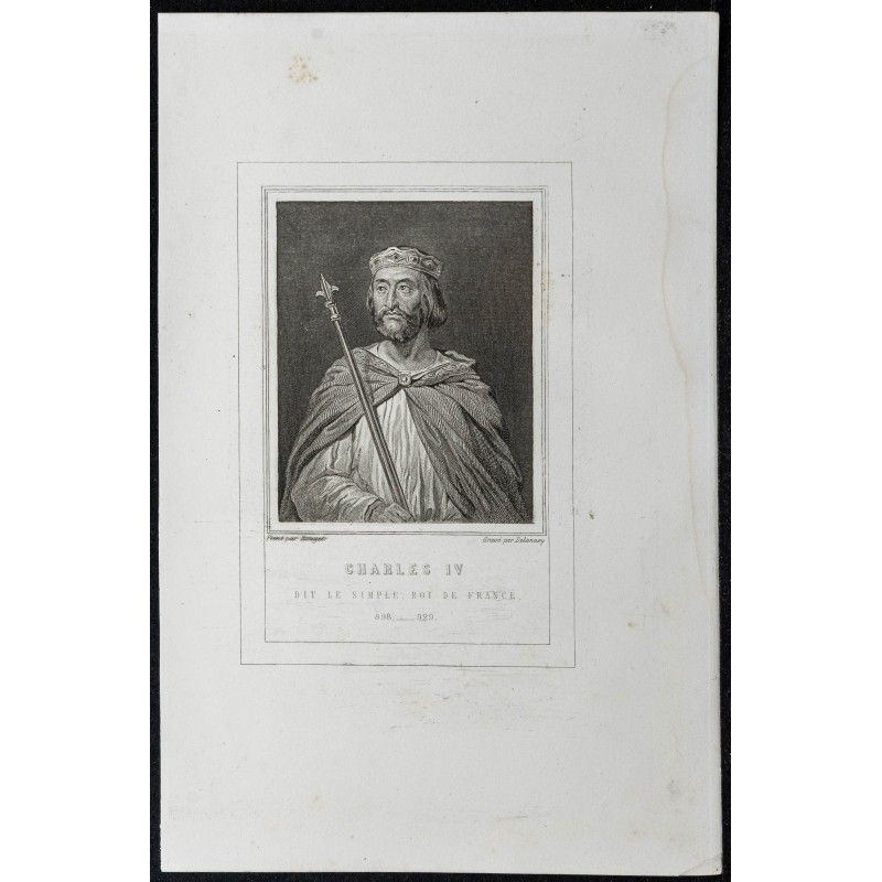 Gravure de 1855 - Portrait de Charles III - 1