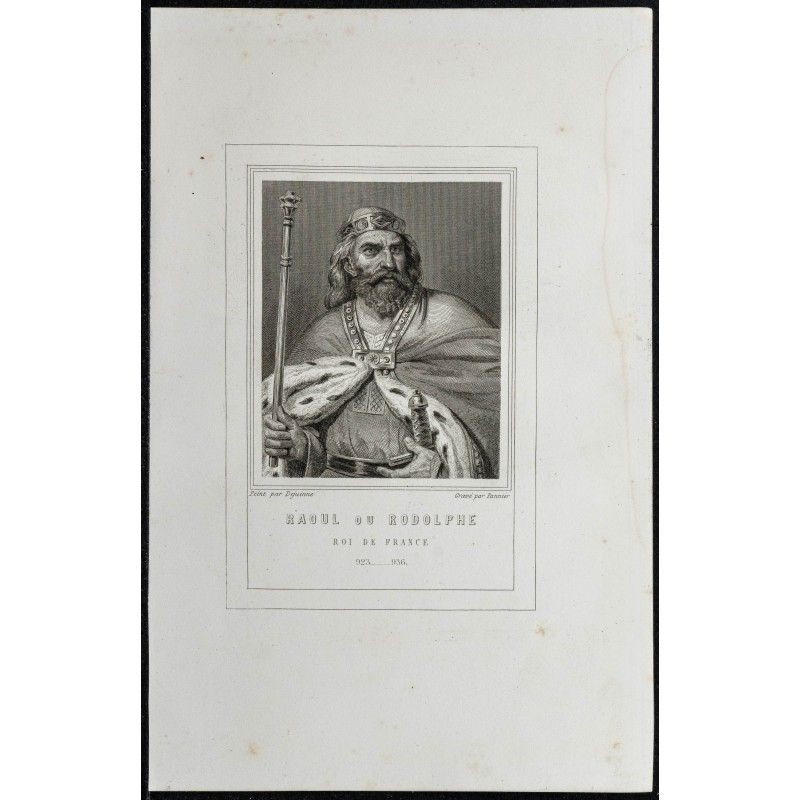 Gravure de 1855 - Portrait de Raoul ou Rodolphe - 1